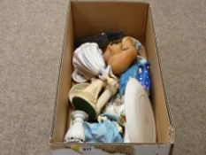 Box of mixed porcelain including Old Country Roses etc