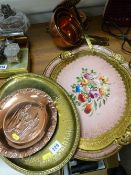 Parcel of copperware, brassware etc