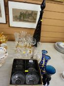 Boxed Ravenhead sundae set, drinking glassware and vases