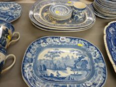 Quantity of blue and white Willow ware
