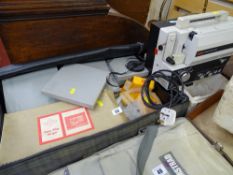 Parcel of projector and sound equipment and a Super 8 Eumig projector E/T