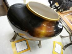 Franklin Mint 'Prayer to the Healing Spirit' Indian arrow head vase on stand by Buck McCain, with