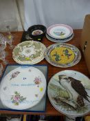 Parcel of display plates including boxed Royal Worcester etc