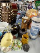 A parcel of mixed china including Carltonware condiments, Portmeirion planter etc