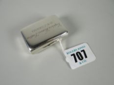 A London 1901 hallmarked silver match box