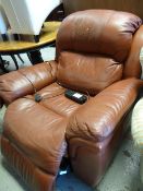 Modern leather electric recliner armchair E/T