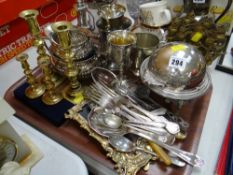 Parcel of EPNS & brassware etc