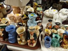 Three trays of various makes of Toby Jugs