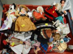 A box of souvenir dolls