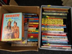 Collection of Boys & Girls annuals from the 1970s including Valiant, Roy Rogers Cowboy Annual,