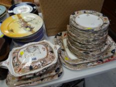 Parcel of vintage S F & Co. Lincoln pottery 'Cyprus' patterned dinnerware