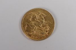 An 1897 Queen Victoria full gold sovereign