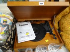A Steepletone turntable record player