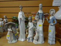 Parcel of continental figures including Lladro & others