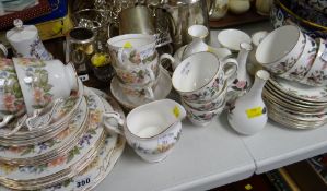 A parcel of Wedgwood 'Hathaway Rose' patterned teaware together with Paragon 'Country Lane'