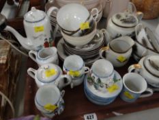 Tray of Oriental tourist teaware