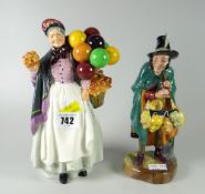 Royal Doulton figures 'Biddy Pennyfarthing' - HN1843 together with 'The Mask Seller' - HN2103