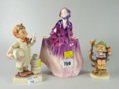 Royal Doulton figure 'Sweet Anne' together with two Hummel figures