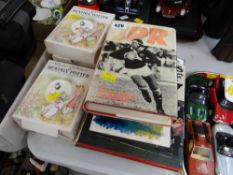 Collection of Welsh rugby books including a signed J P R Williams autobiography & a collection of