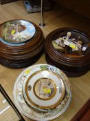 Collection of various collectors plates, some in wooden frames