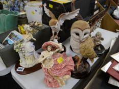 Collection of resin bird & figures