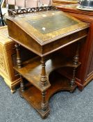 An antique walnut writing desk