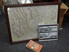 Ordnance survey maps, framed ordnance survey map & reproduction Barry postcards