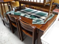 A modern hardwood breakfast table & four chairs