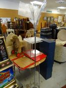 A parcel of items including push along soft toy, standard lamp etc