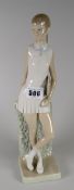 Lladro figure of a female tennis player