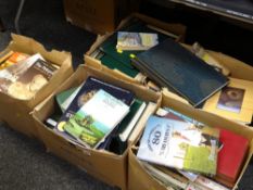 Six boxes of various books, mainly travel & also bound copies of the Jazz Journal