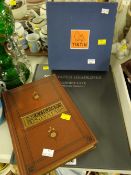 A bound newspaper headlines Cardiff City history from 1921, hard bound copy of Beethoven Sonatas,