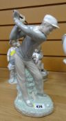 Lladro figurine of a golfer