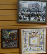 Three woollen samplers