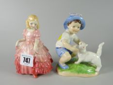 Royal Doulton figure 'Rose' together with Royal Worcester figure 'September's Child'