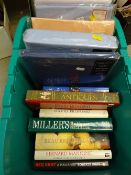 A box of books etc