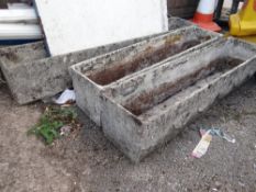 Four stone effect garden troughs (outside)