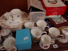 A parcel of various royal commemorative china including plates, mugs etc