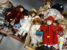 Two crates of various collectors dolls