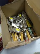 Box of mixed flatware