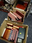 Three boxes of mainly hardback books, novels etc