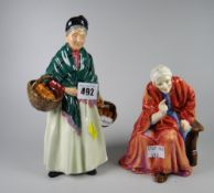 Royal Worcester figure by F G Doughty 'The Fortune Teller' together with Royal Doulton figure 'The