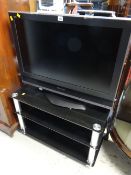 A Panasonic flat screen TV & stand