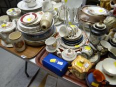 Two trays of mixed china