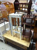 A parcel of mixed furniture including Long John coffee table etc