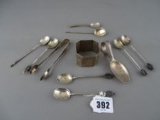 Mixed collection of hallmarked silver table items