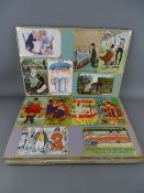 Album of vintage postcards to include street scenes in Southport, Gladys Cooper, colourful