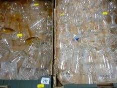 Two boxes of quality drinking glassware