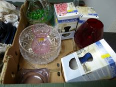 Mixed glassware in a box