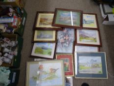 Quantity of framed pictures and prints